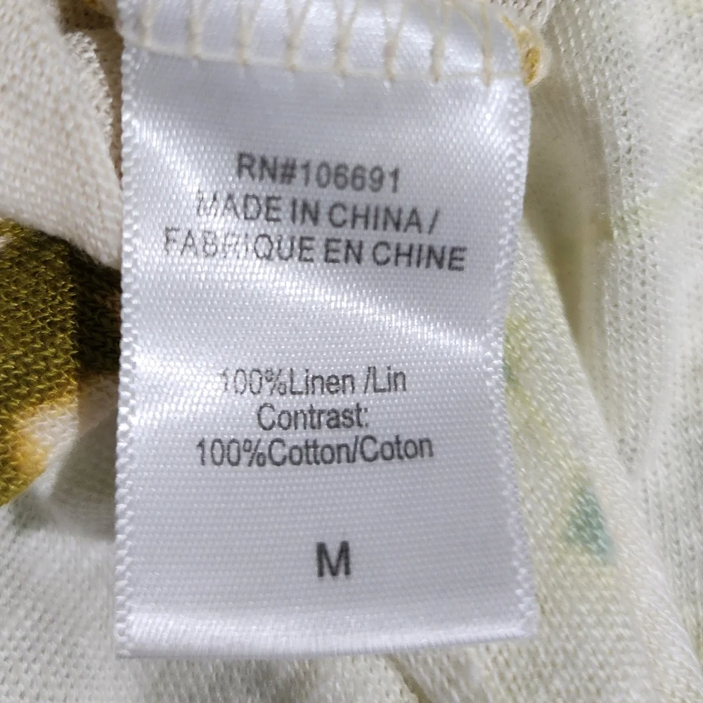 Young Fabulous & Broke Sz. M 100% Linen Loni Tee - Picture 15 of 16